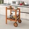 Rolling 2-Tier Serving Cart with Wine Bottle Holders and Durable Rubber Wheels - 27" x 20" x 35.5" (L x W x H)